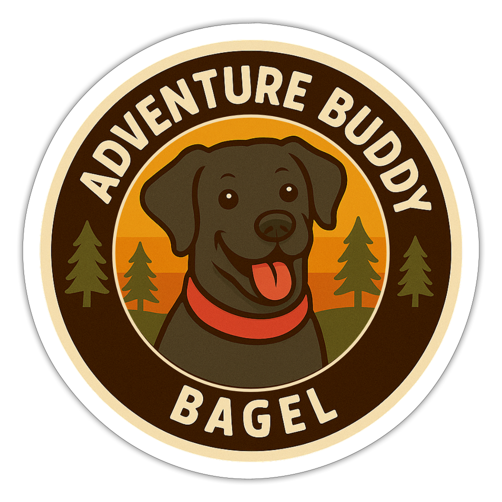 Bagel Adventure Buddy Sticker - white matte