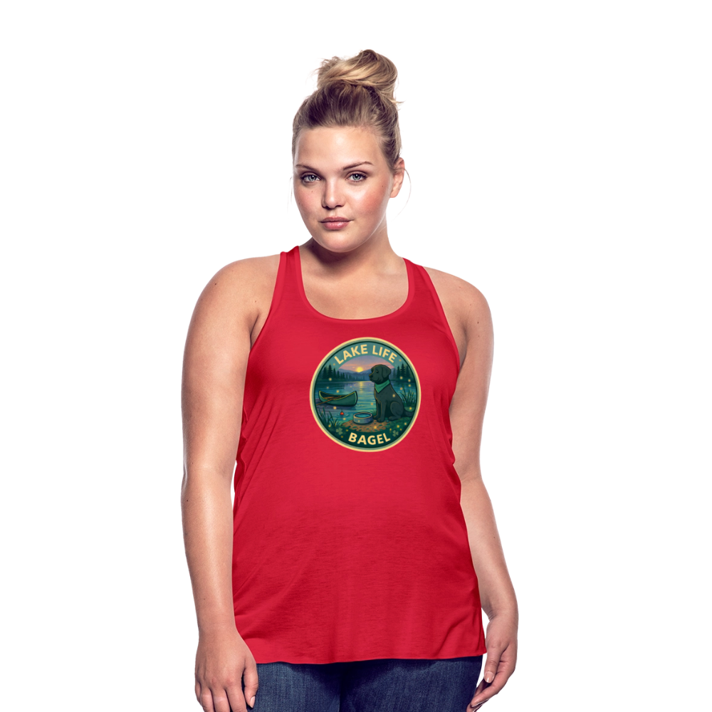 Bagel Lake Life - Women's Flowy Tank Top - red