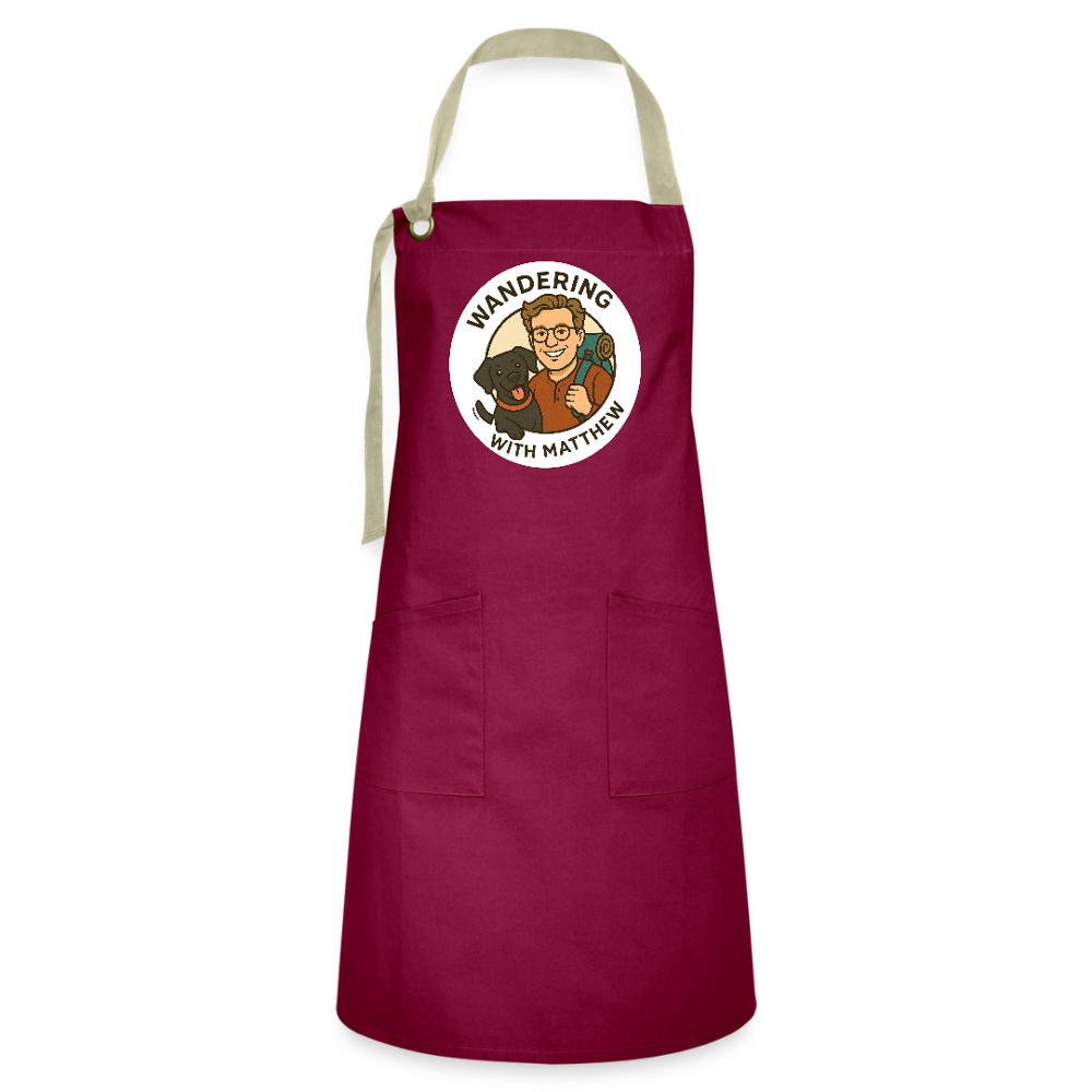 WWM - Artisan Apron - burgundy/khaki