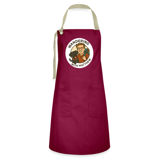 WWM - Artisan Apron - burgundy/khaki