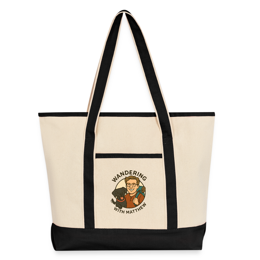 WWM - Large Canvas Deluxe Tote - Natural/Black