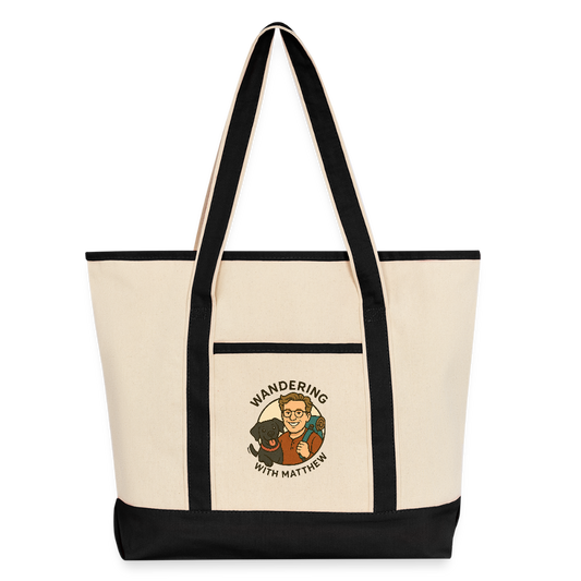WWM - Large Canvas Deluxe Tote - Natural/Black