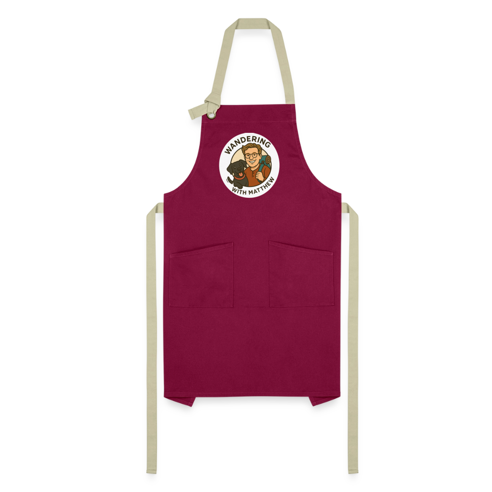 WWM - Artisan Apron - burgundy/khaki