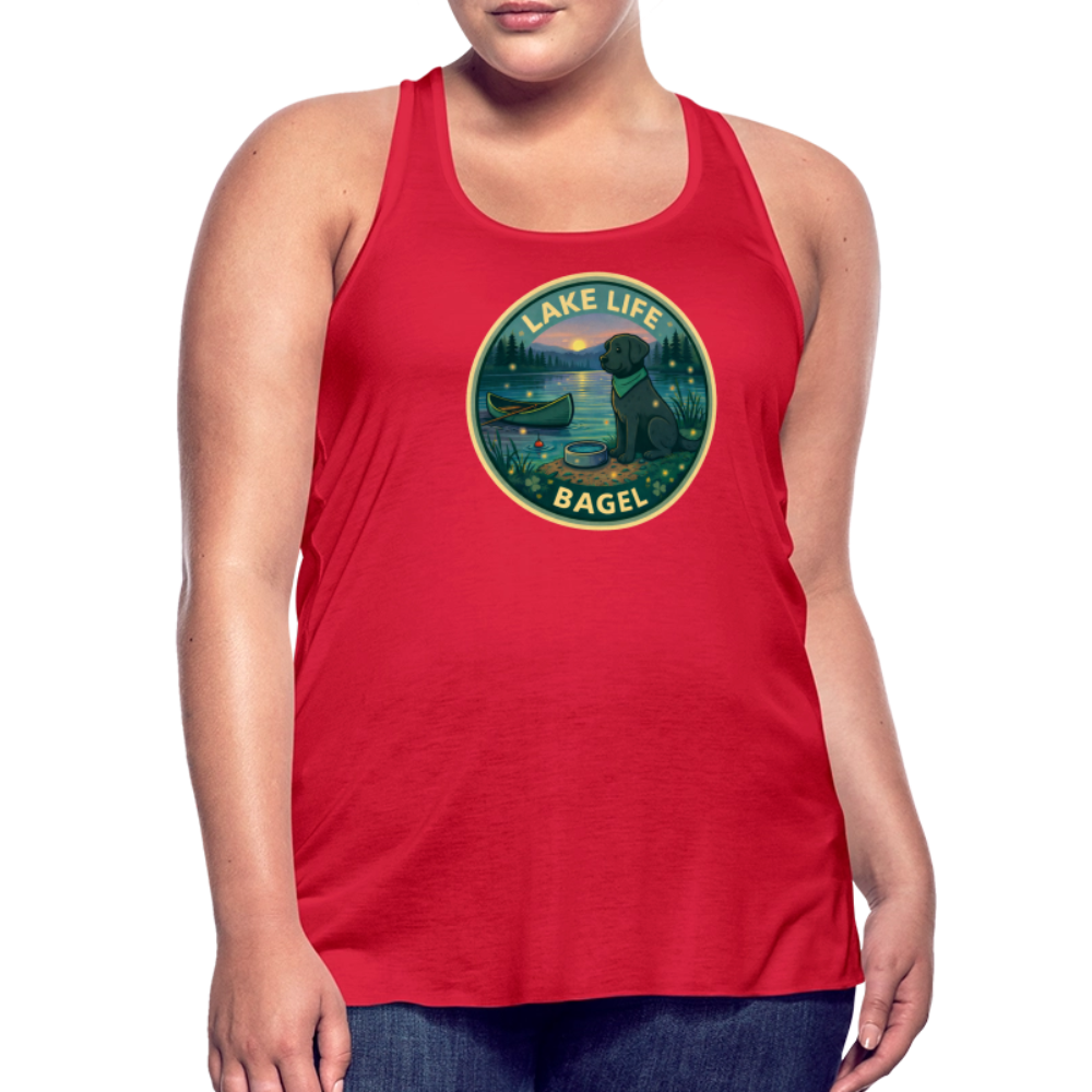 Bagel Lake Life - Women's Flowy Tank Top - red