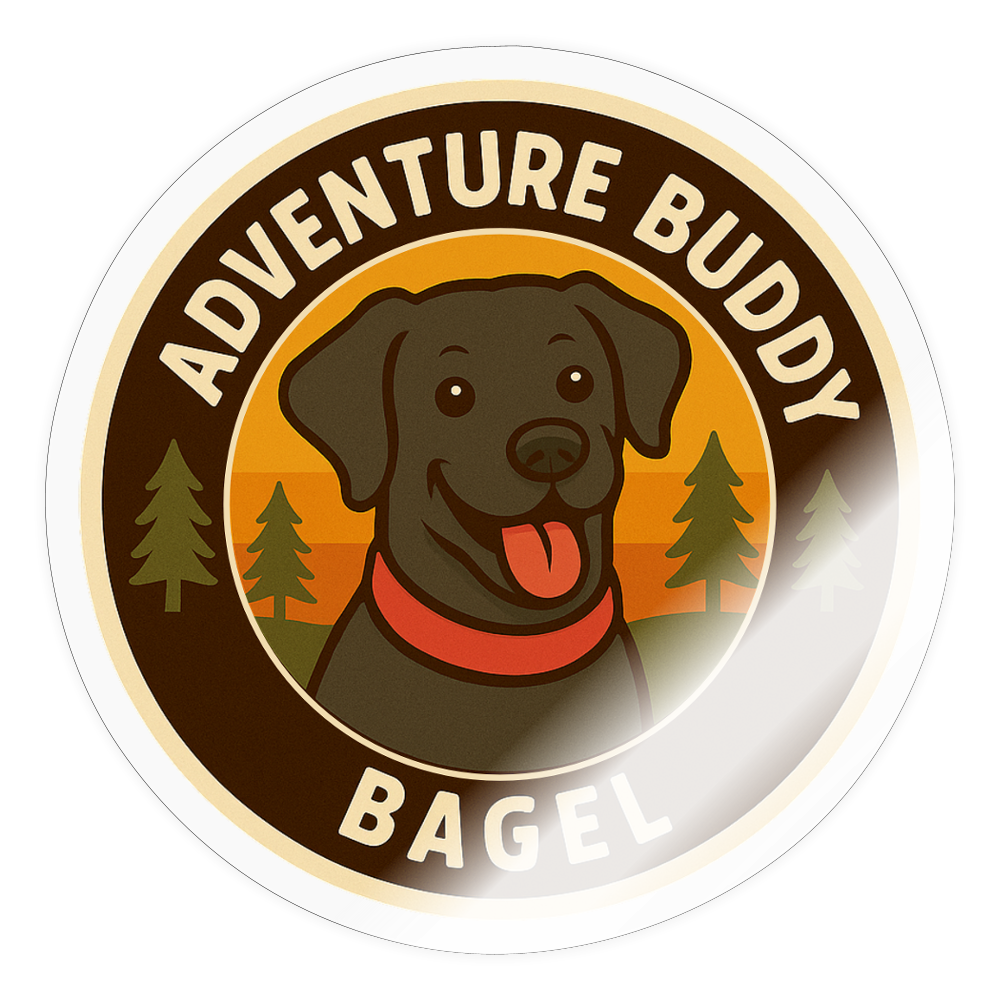Bagel Adventure Buddy Sticker - transparent glossy
